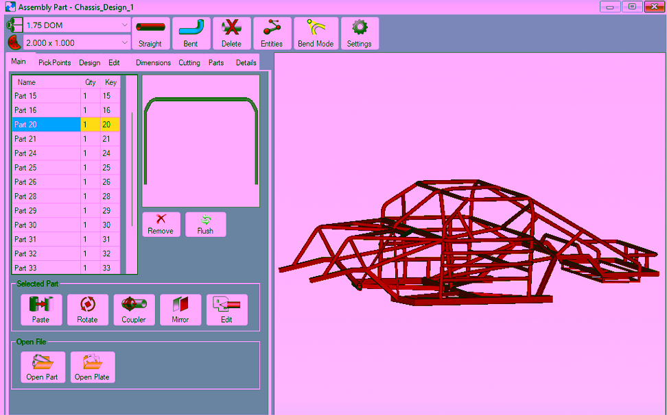 alt=Image of the Assembly Feature of the Bend-Tech Tube and Pipe Software