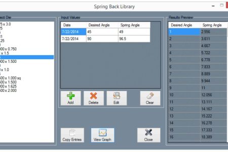 Spring Back Calculator